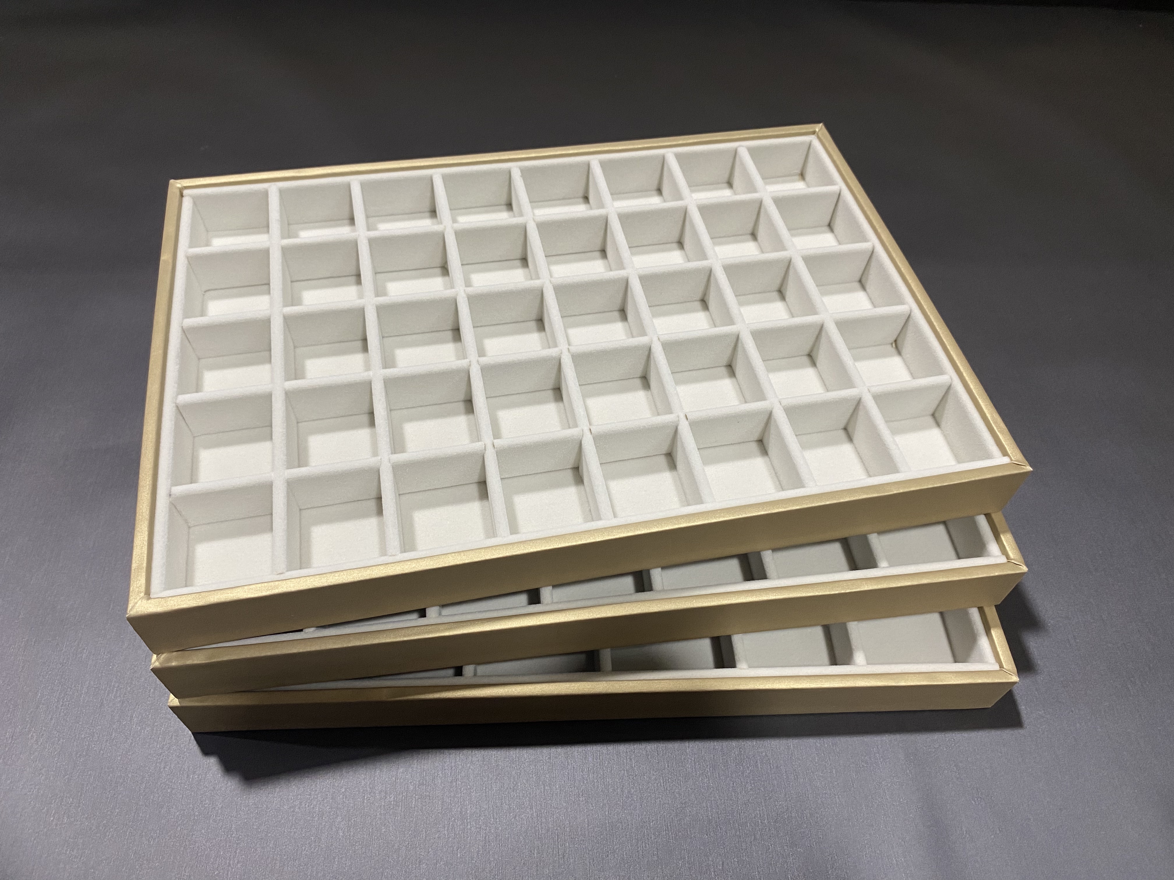 高档拉丝皮手串盘戒指盘耳环首饰收纳盒项链展示盘玉石串珠盘定制