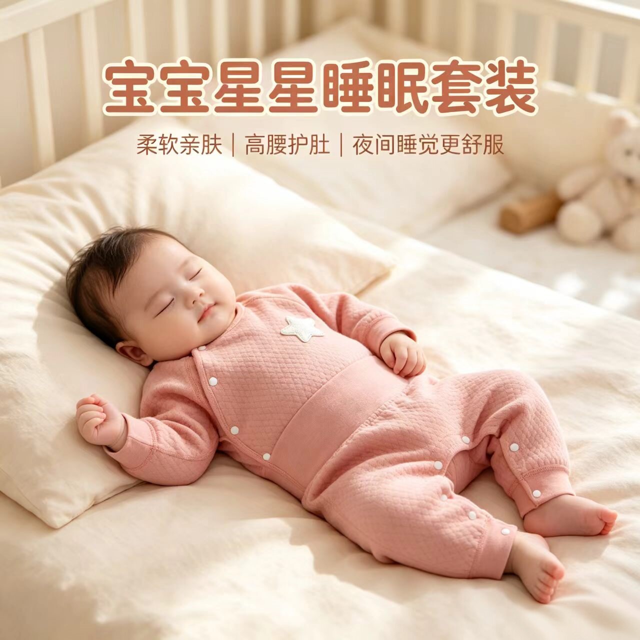 婴儿内衣套装春秋冬宝宝衣服保暖
