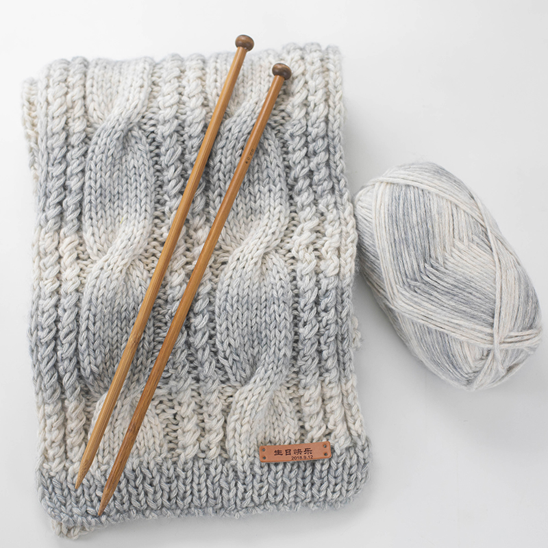 围巾编织手工diy毛线团送教程