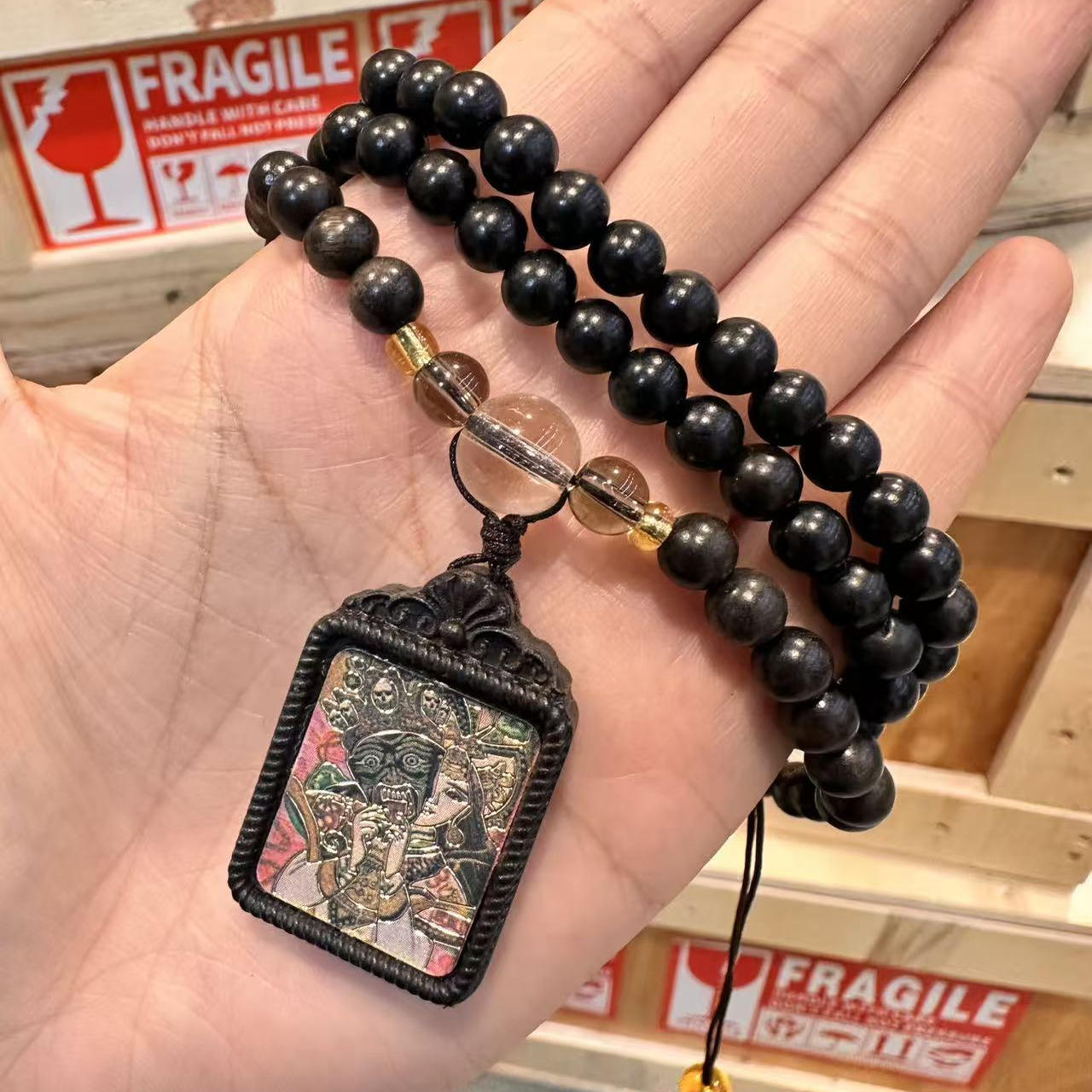 S1456-民族风扎基拉姆唐卡项链（毛衣链）