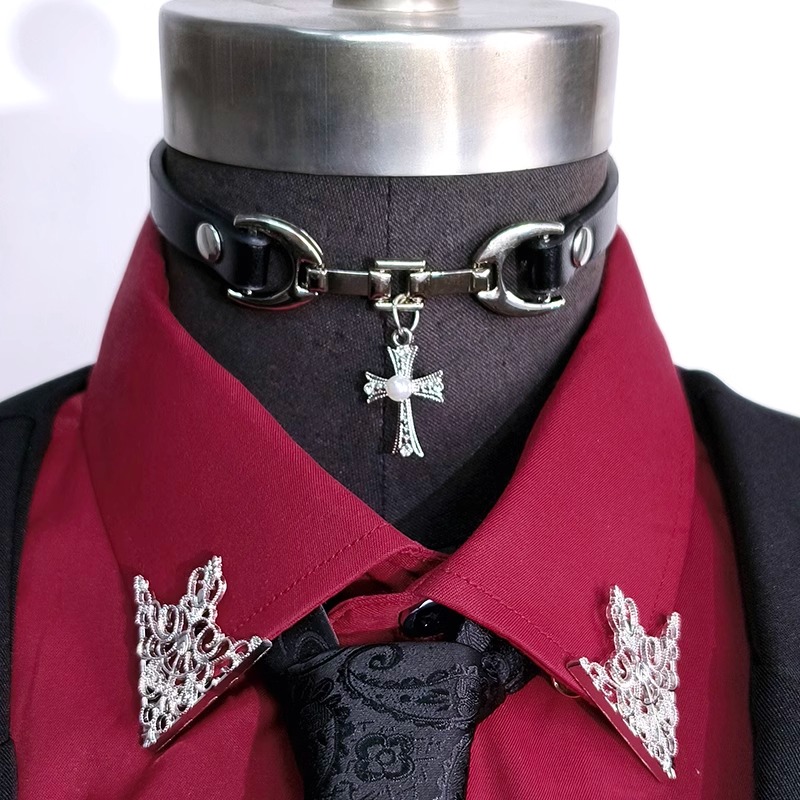 cos乙游成男万用帅气十字架项圈