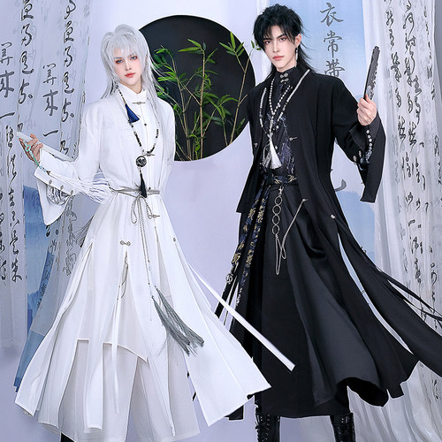 仓宝儿屋新中式国风情侣仙气长衫