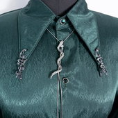 蛇形锆石项链女2025蛇元 素轻奢感毛衣链时尚 气质百搭卫衣链