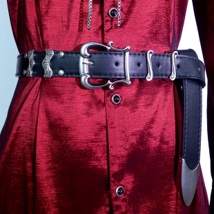 cosplay乙游成男自搭私设万用百搭鸢尾花浮雕超帅复古剑道腰带