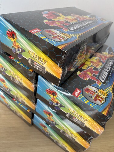 正版心奇暴龙战车积木盲盒扭蛋拼装玩具变形男孩霸王龙爆款全套清