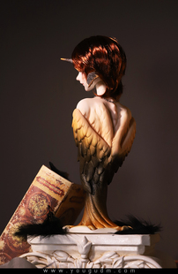 【现货】bjd幽谷1/4男胸台缚羽人台头台飞头架sd娃树脂配件小喵汪