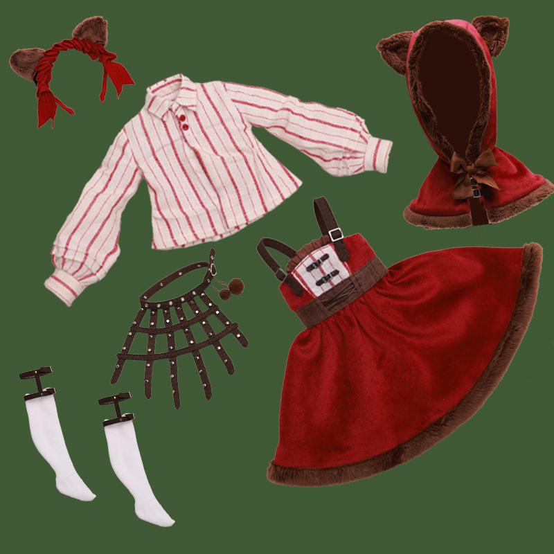 bjd洋装1/4四分可露丽4分爱心体BJD 官服娃衣黑曜石xaga