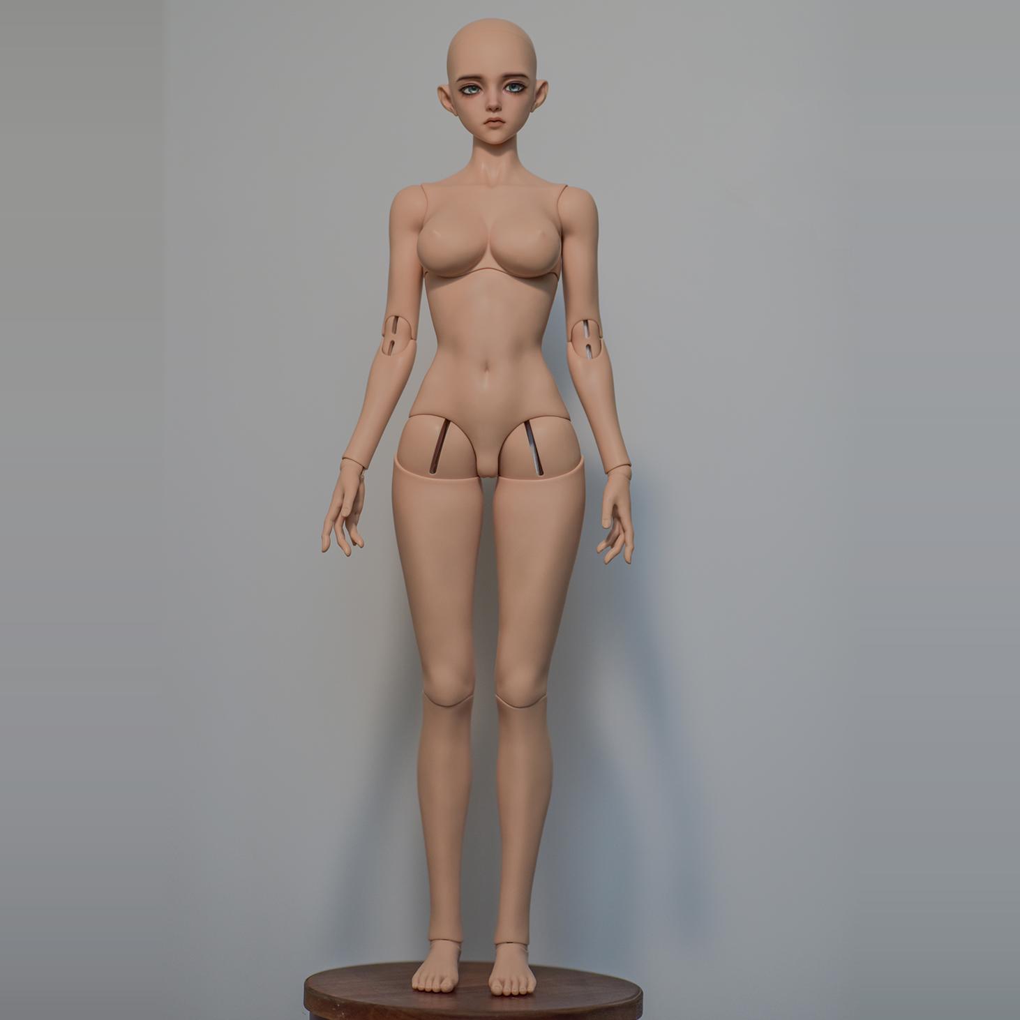 bjd-2d二代64大女体身体素体sd娃配身小喵汪2ddoll免费调色