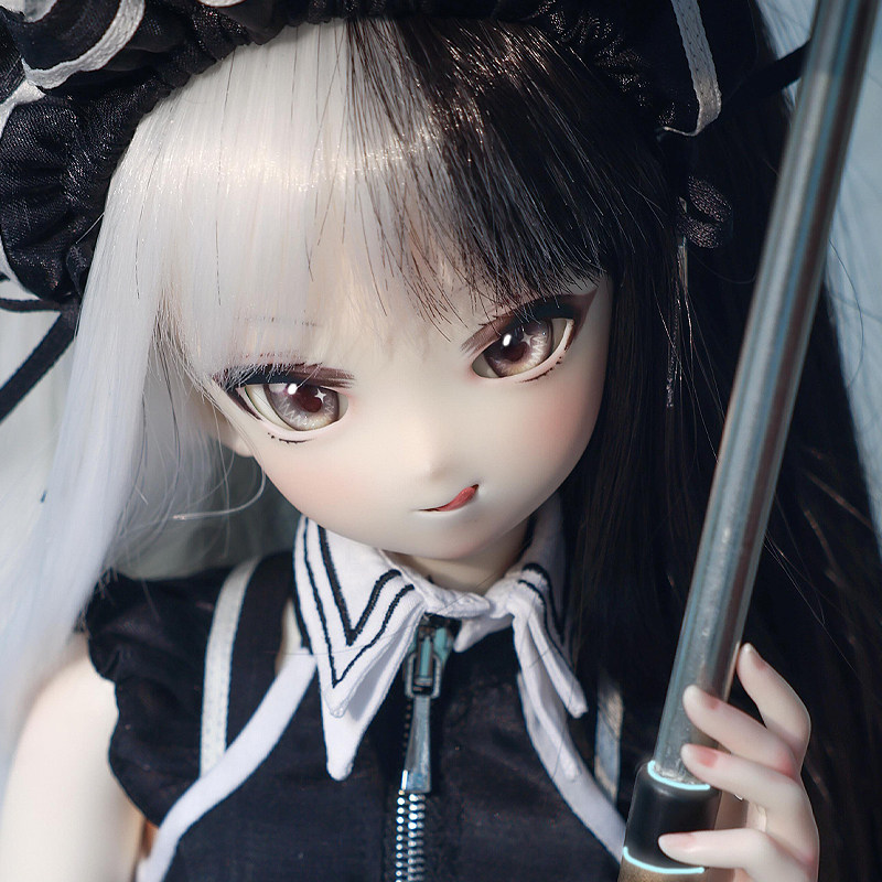 关仓】bjd黑莓赛博女仆xaga魔女集市1/3女sd娃卡通脸人形三分