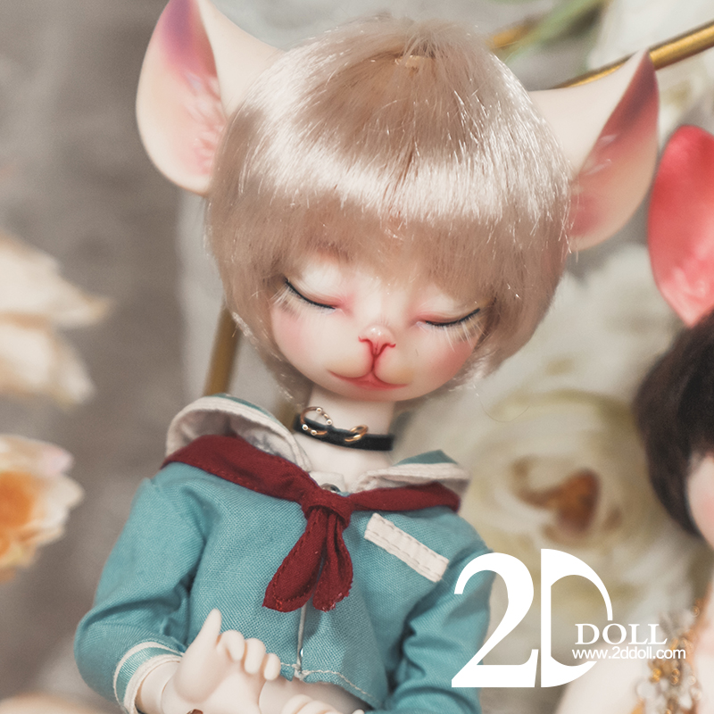 bjd-2d萌宠1/6卡卡KAKA（sd娃娃同类正版树脂猫咪六分兽版男耳朵