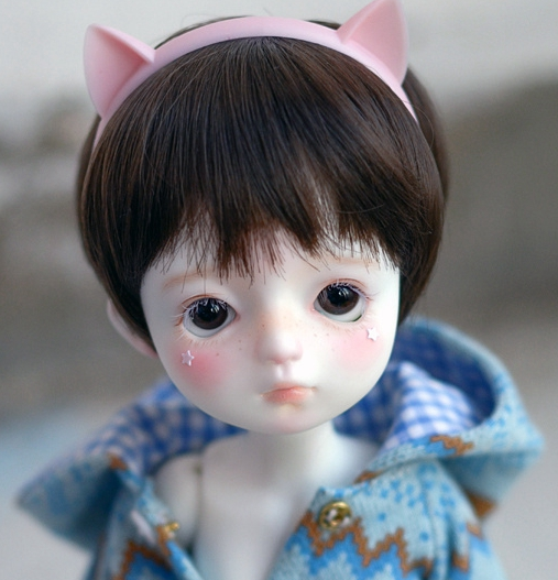 bjd-2d男女1/6奶糖sd娃2ddoll球形关节人形六分