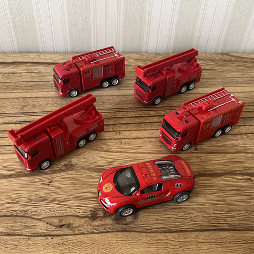 迷你合金小汽车套装儿童男孩吊车卡车消防车仿真模型玩具礼盒礼物