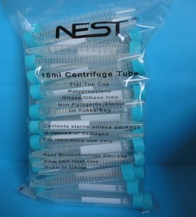 耐思 NEST 15ml尖底离心管 601052 15ml离心管 无架包装 50支/包