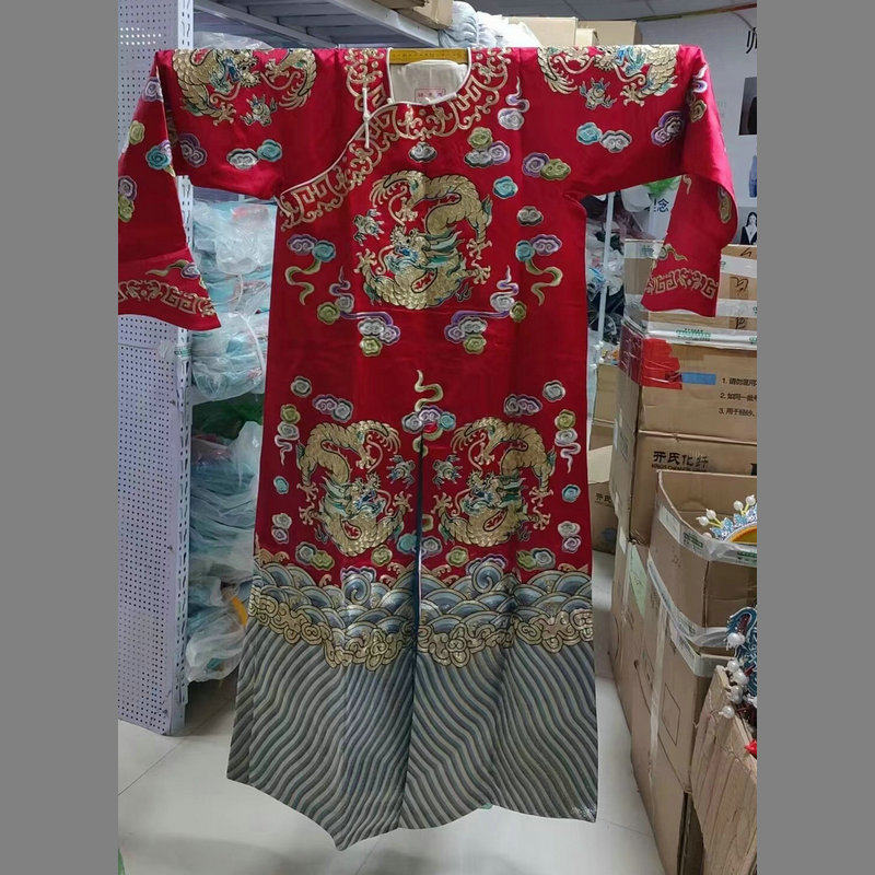 京剧戏剧武生武将花脸龙剑衣伍家坡薛平贵服装 戏曲仿手绣龙箭衣