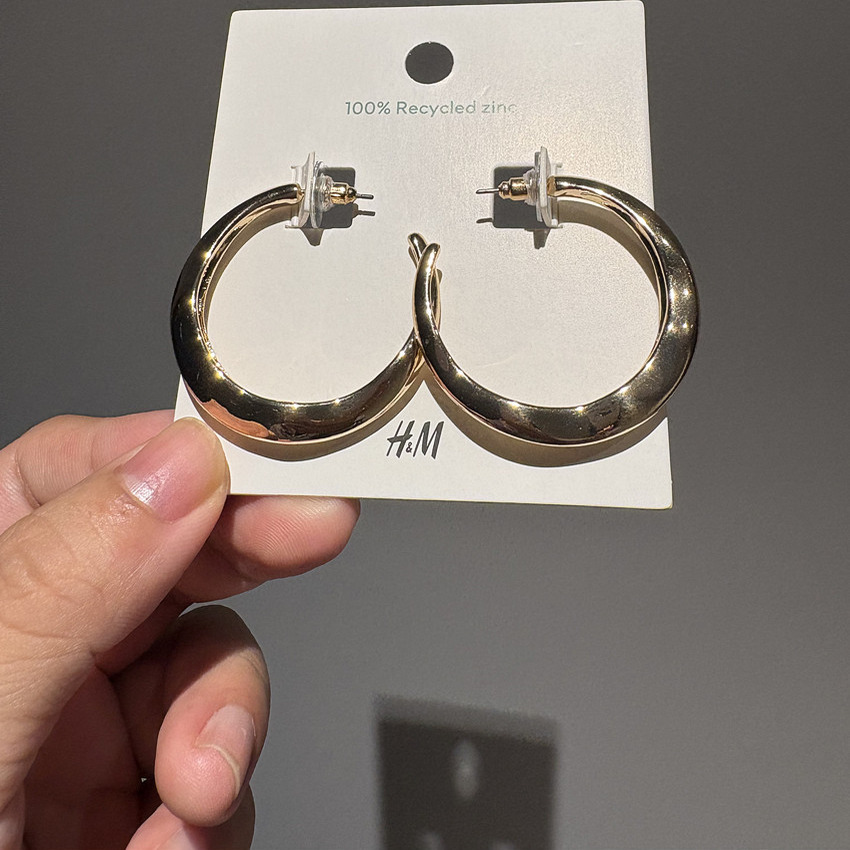 HM正品包邮代购欧美半圈耳环饰品