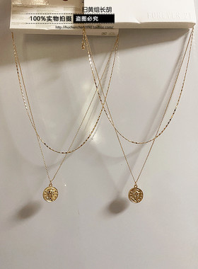 FOREVER21硬币百搭人头像链条