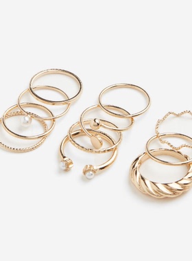 HM女欧美正品包邮戒指组