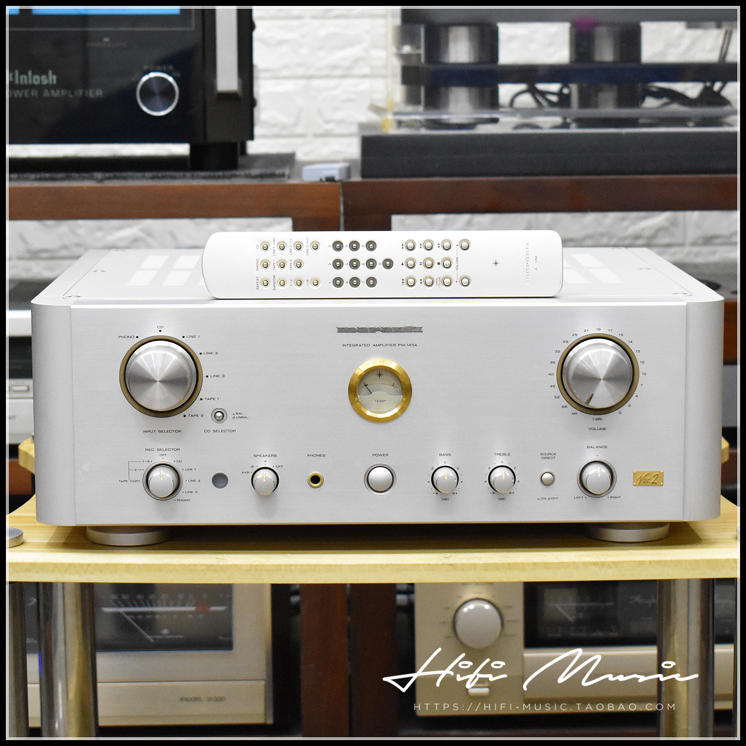 二手日本 Marantz/马兰士 PM-14SA ver2 发烧合并功放机 原装遥控