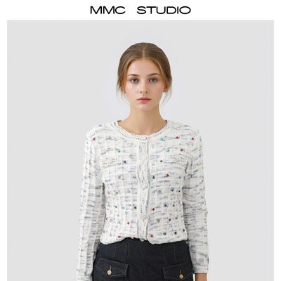 MMC 欧货小香风重工钉珠针织开衫外套毛衣上衣高级感小众设计2025