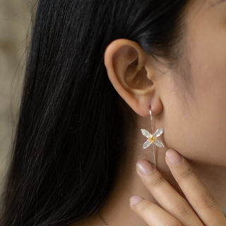 小众设计925纯银耳饰植物花朵个性时尚气质时尚精致单只耳环耳线