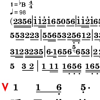 想你时喝一杯大字谱高清简谱教唱谱直播教唱歌谱