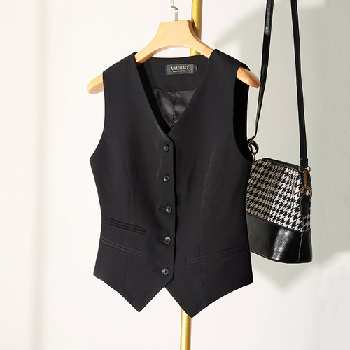 单排扣韩版短款高V领工厂直发