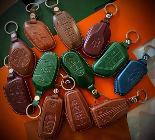 复古纯牛皮汽车钥匙包真皮保护套纯手工定制新款 奔驰宝马mini奥迪