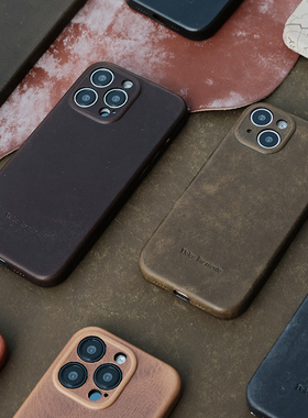 苹果15手机壳iPhone14ProMax手机套真牛皮保护套防摔13promax新款