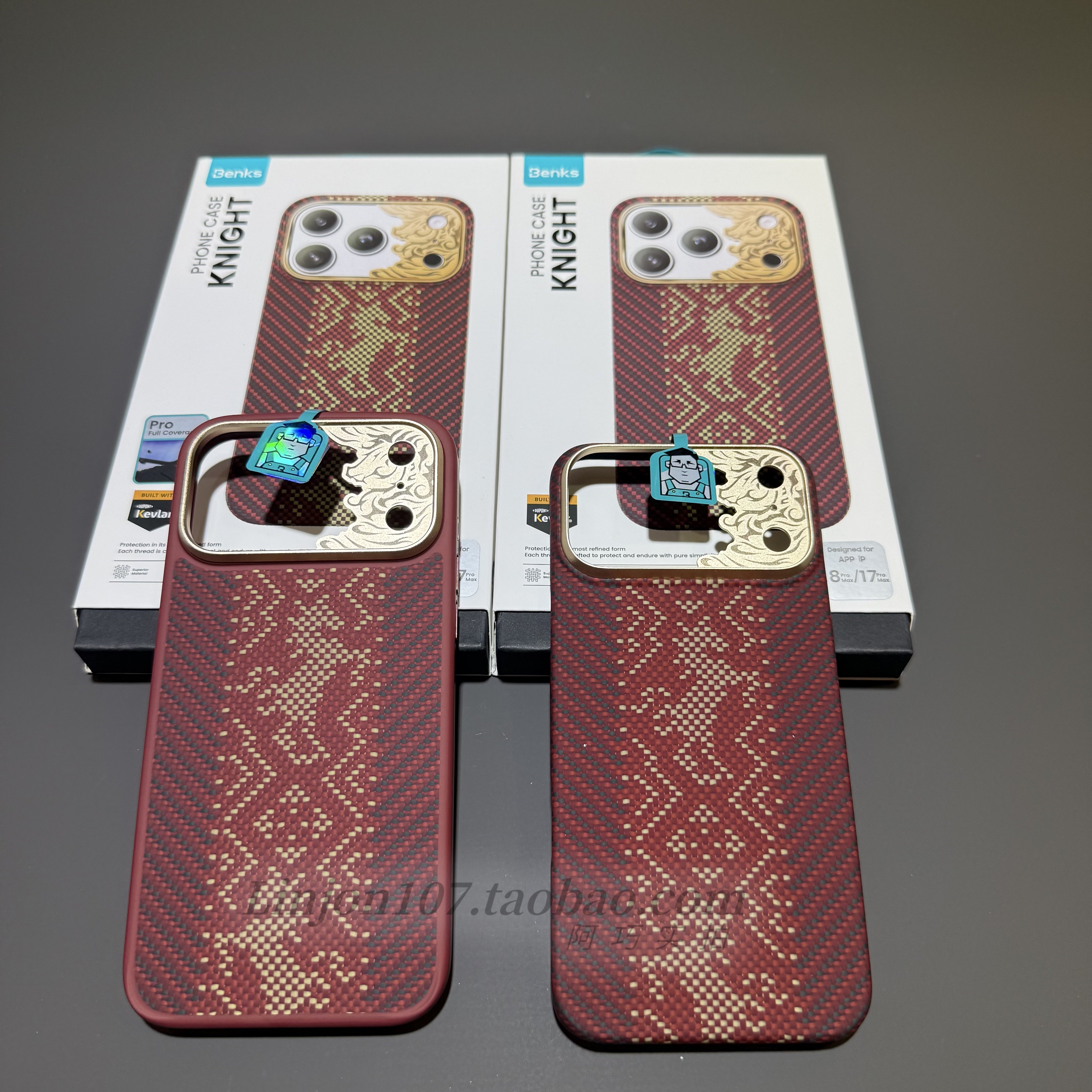 【赤骥承金】Benks适用iPhone17Promax凯芙拉磁吸手机壳华为x7红色凯夫拉magsafe碳纤维外壳mate80rs xts v6图片