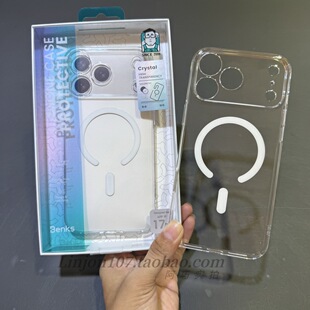 Benks邦克仕零感透明磁吸壳17promax超轻薄高清全包手机壳适用苹果16Pro晶透超薄壳保护壳硬壳不发黄17air