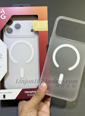 ZAGG轻透磨砂磁吸手机壳适用苹果16promax磨砂iphone16ppro磁吸保护套超薄硬壳全包17promax