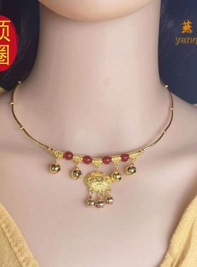 通用铃铛有声音长命锁