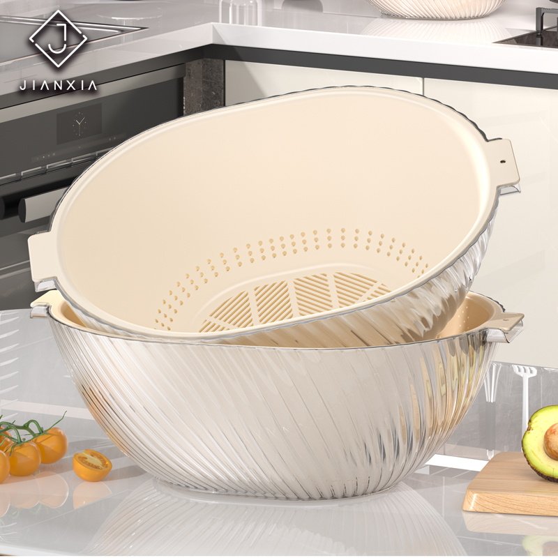 建厦双层沥水篮加厚防尘双层镂空