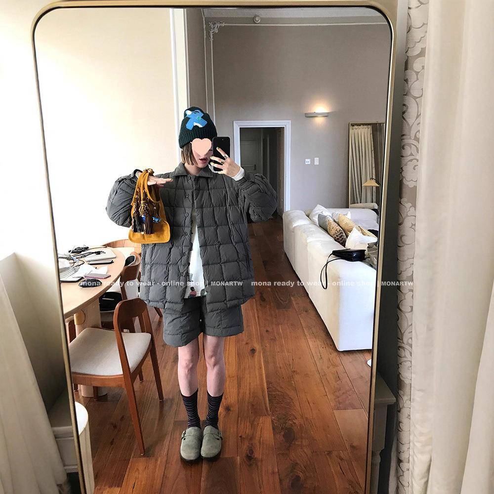 Mona家 90白鸭绒 日常百搭羽绒外套中腰短裤女小个子 2025冬季新