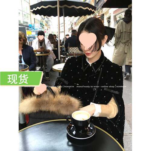 Mona家 棉服中腰黑色半身裙 中高腰短裤套装女小个子 2024秋冬新