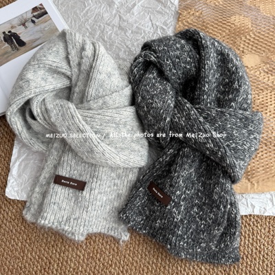 邓肯大肚纱含羊毛针织围巾女2025