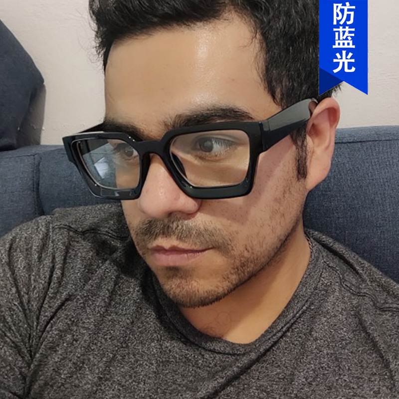 珂盾长脸方形方形凹面眼镜