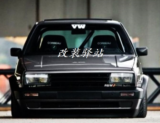 老款方头捷达改装mk2前导流板前杠大下巴捷达前包角大唇边前下巴