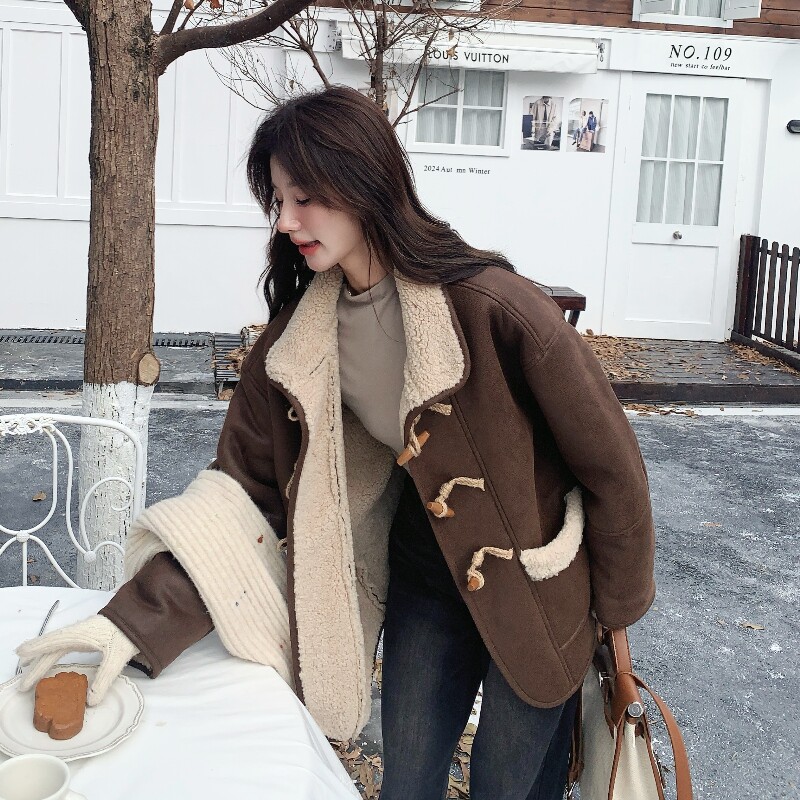 【现货】冬烫金皮毛一体2B175-8318-P205控298,女装短外套,浙宝229