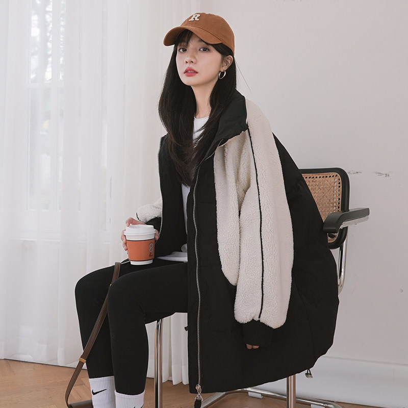 现货ins羊羔毛拼接衣229-8163-P185控268,女装棉衣/棉服,浙宝229