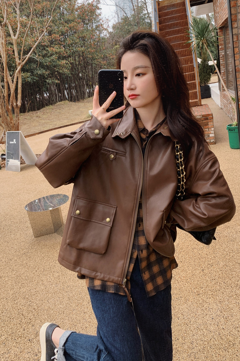 【现货】23年春装皮衣数据很好退货低229-8168-P140控198,女装皮衣,浙宝229