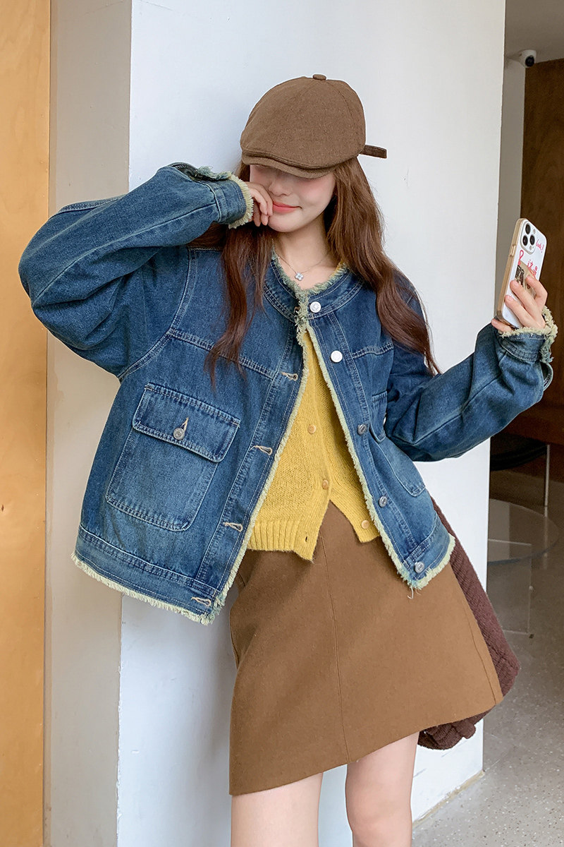 【大货已出】25年秋港风牛仔外套2B175-8444-P145控228,女装短外套,浙宝229
