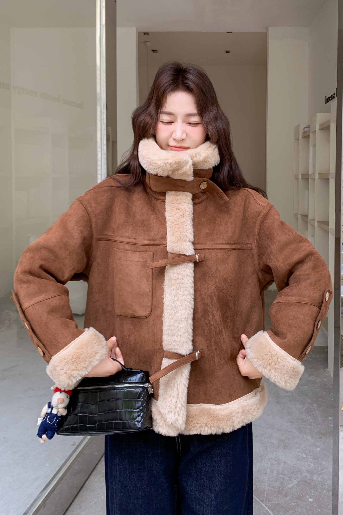 【现货】25年皮毛一体229-8472-P205控298,女装短外套,浙宝229
