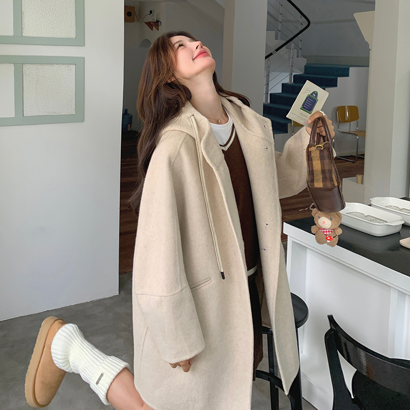 【一直有货】25年燕麦色双面呢外套229-8308-P235控348，女装毛呢外套，浙宝229