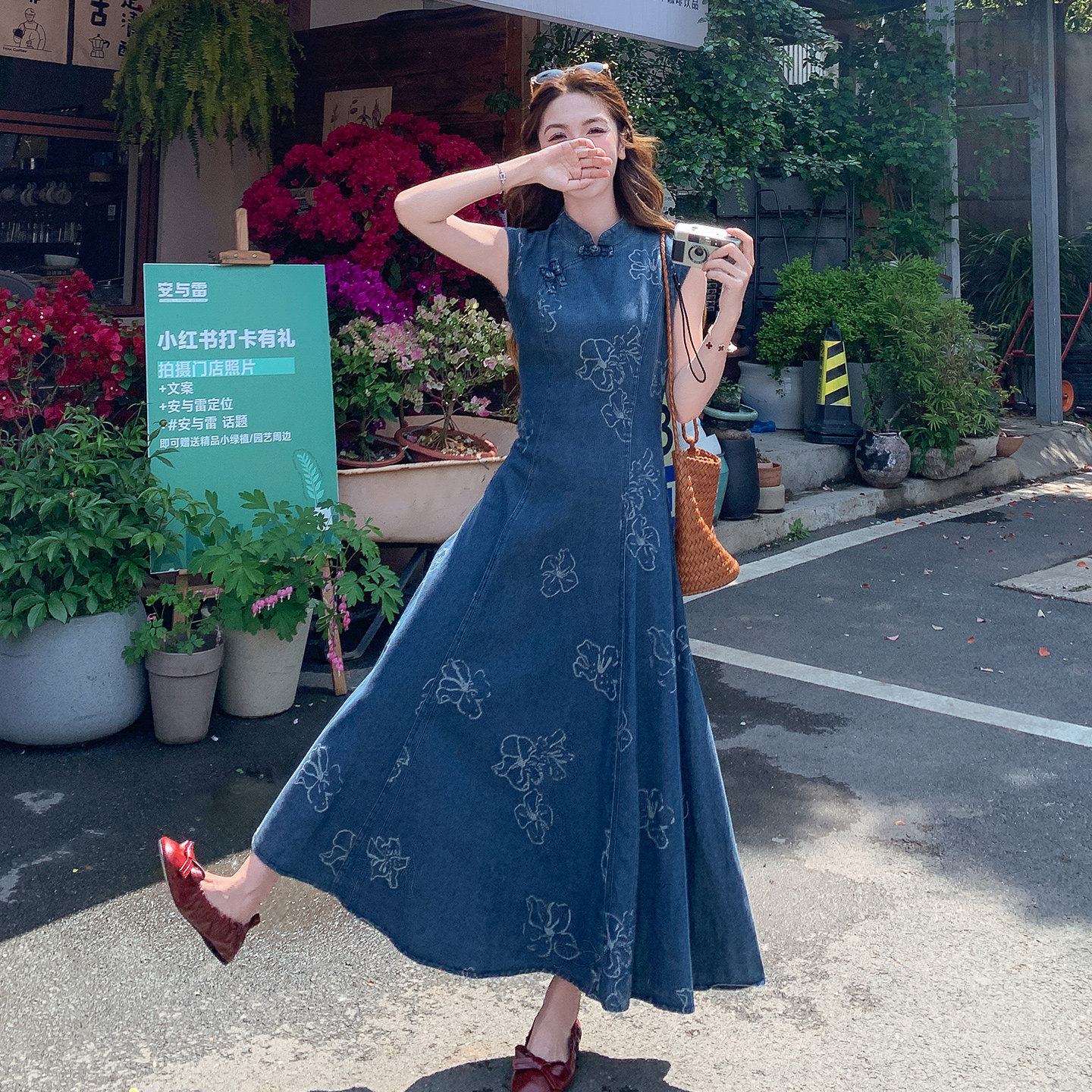 【大货已出】新中式风牛仔裙2B175-8501P155控248,女装连衣裙,浙宝229