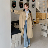 【新款现货】22年秋装拼色风衣高品质！229-8186-P155控218，女装风衣，浙宝229