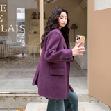 【现货】25年葡萄紫双面羊毛呢大衣229-8476-P255控378,女装毛呢外套,浙宝229, 【现货】25年葡萄紫双面羊毛呢大衣229-8476-P255控378,女装毛呢外套,浙宝229,