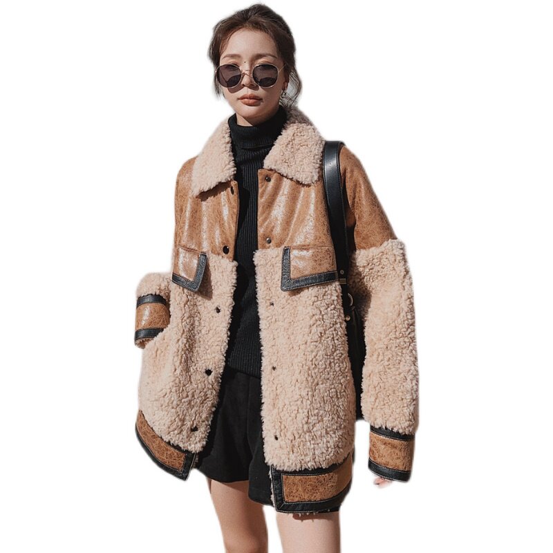 现货2021冬季皮毛一体外套229-8160-P205控价298,女装皮草,浙宝229