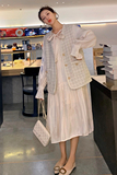 现货秋季小香风马甲长裙套装女229-8140-P190-K258，女装套装/套裙，浙宝229