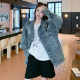 【现货】26年牛仔外套个性贴花2B175-8485-P165控268，女装短外套，浙宝229